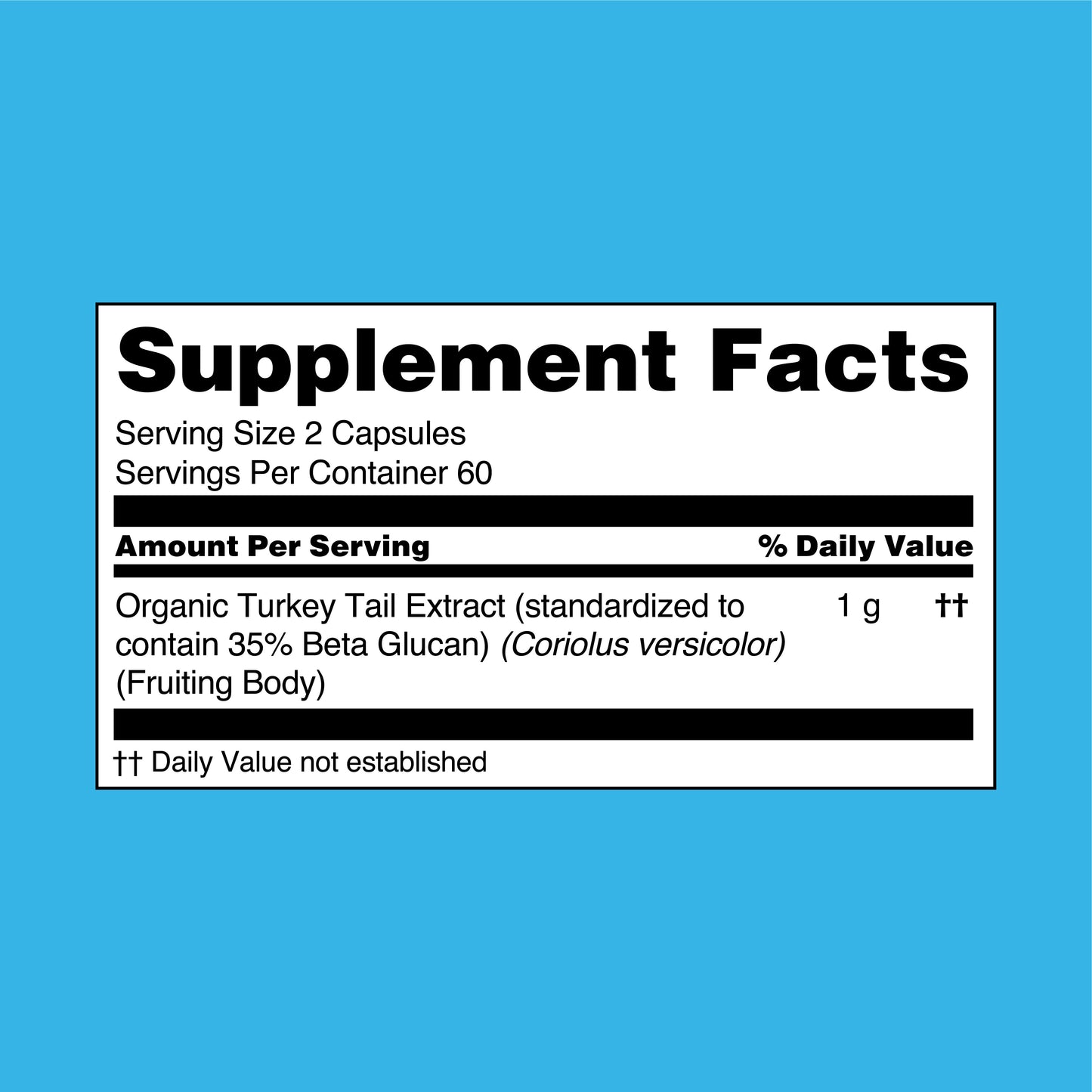 Turkey Tail Mushroom Extract Capsules