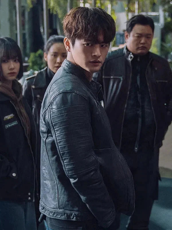 Twelve Won Seung Black Leather Jacket