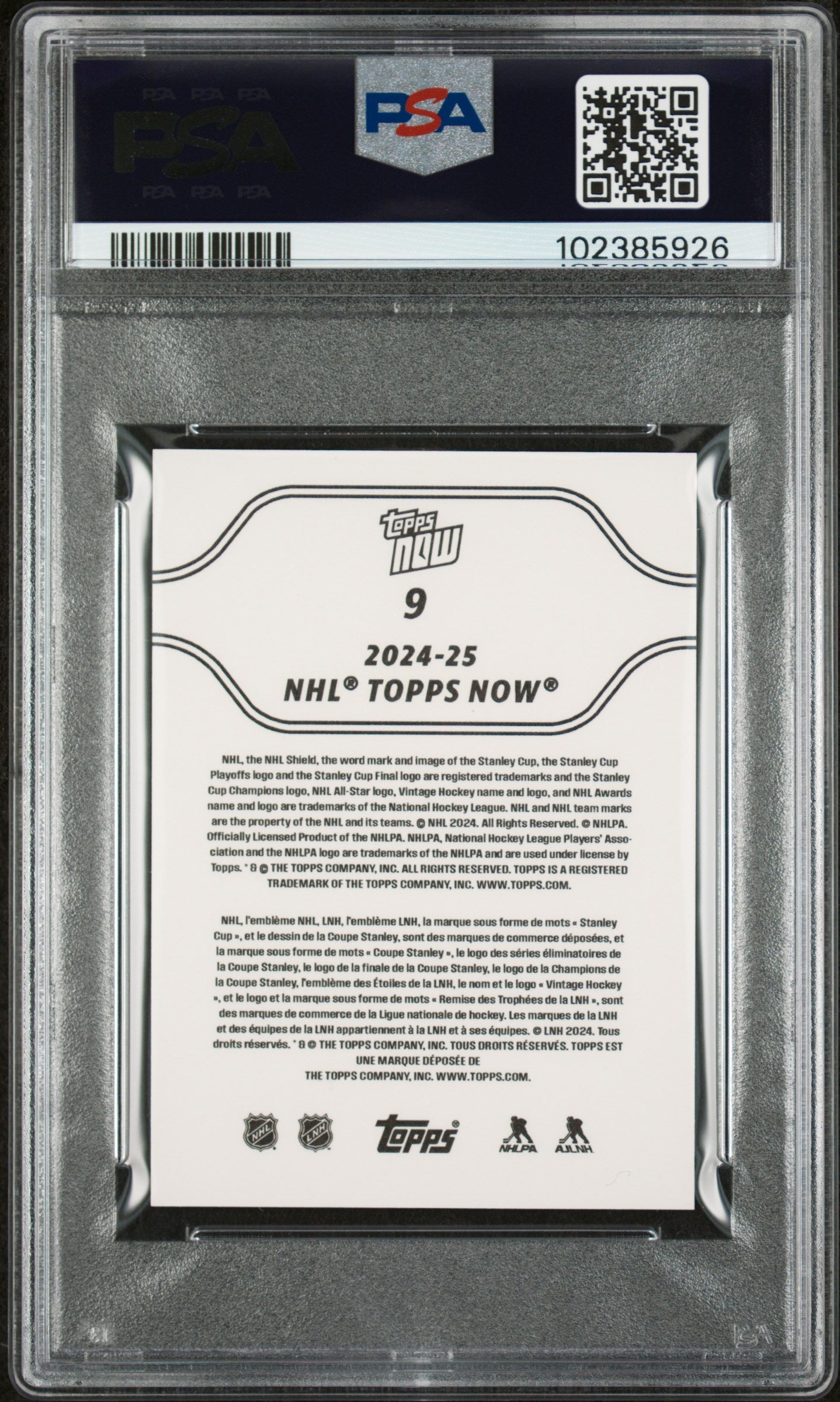 Graded 2024 Topps Now NHL Matvei Michkov #9 Stickers Rookie RC Hockey Card PSA 8 Near Mint
