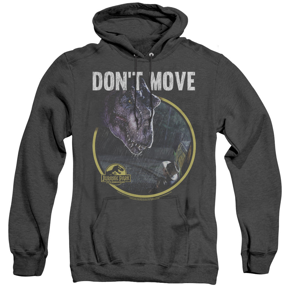 Jurassic Park Dont Move Mens Heather Hoodie Black Officially Licensed