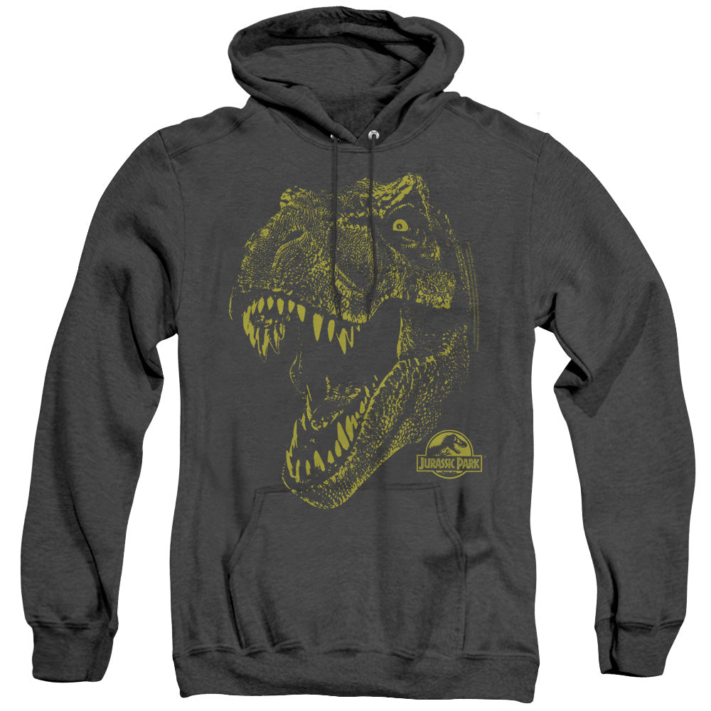 Jurassic Park Rex Mount Mens Heather Hoodie Black Officially Licensed