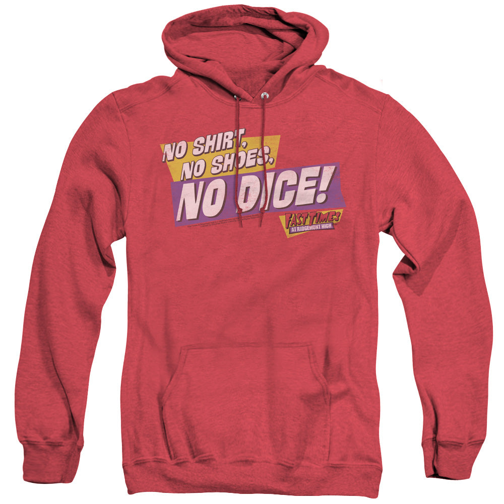 Fast Times Ridgemont High No Dice Mens Heather Hoodie Red Officially Licensed