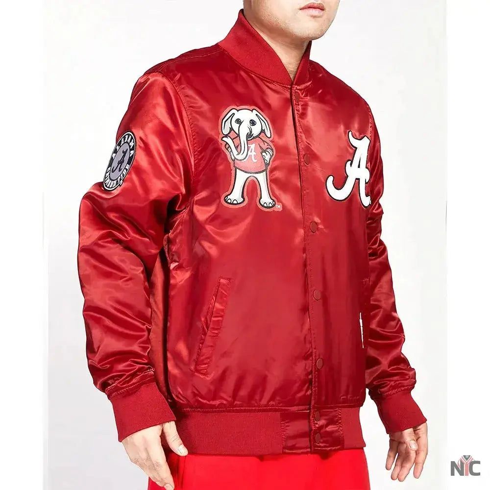 University of Alabama Classic Red Satin Jacket