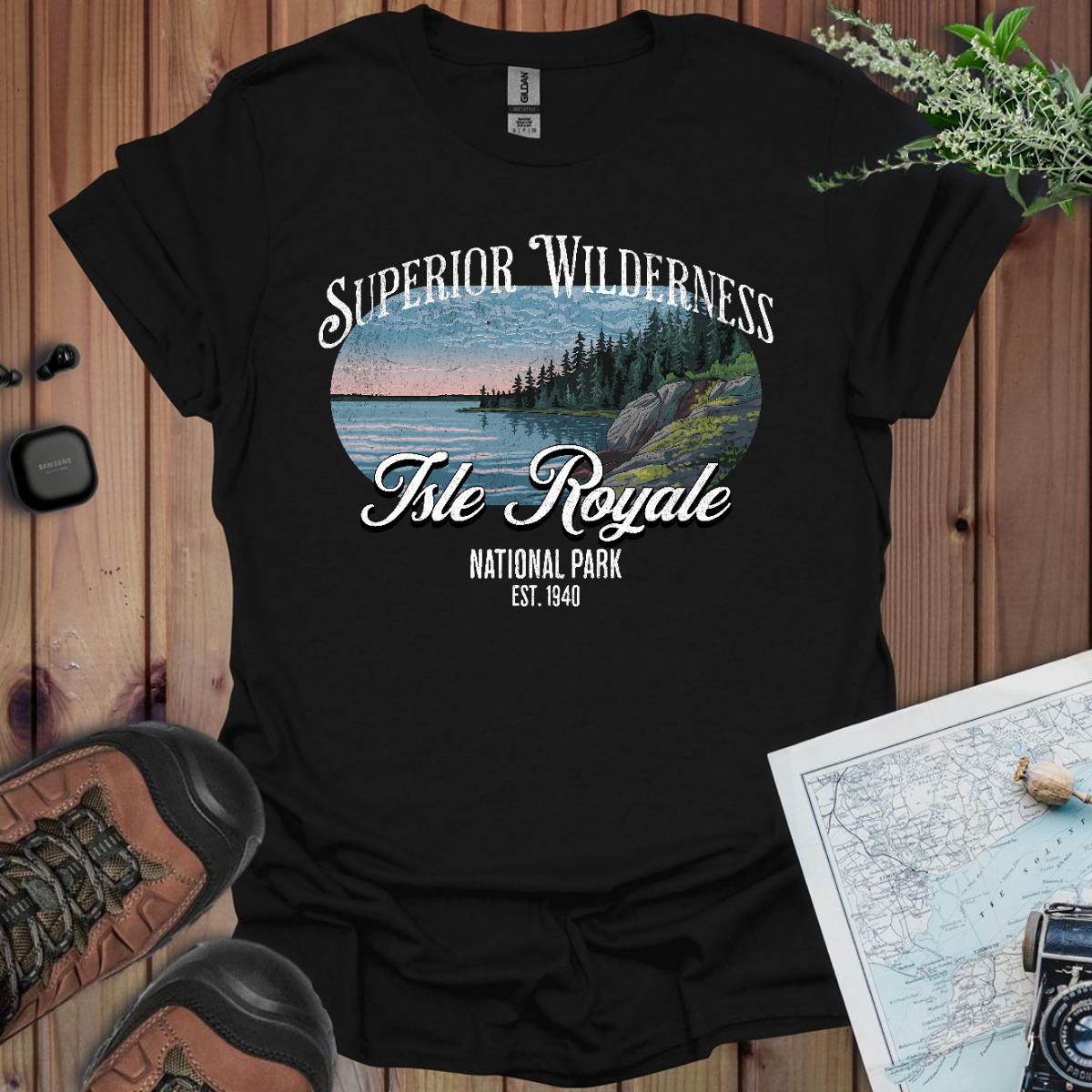 Isle Royale National Park Unisex Fit Soft T-Shirt Superior Wilderness