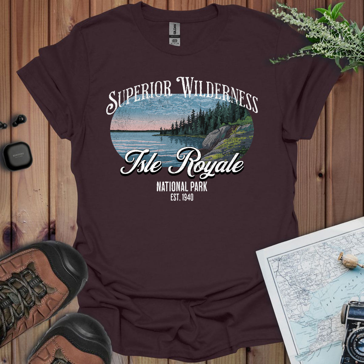 Isle Royale National Park Unisex Fit Soft T-Shirt Superior Wilderness