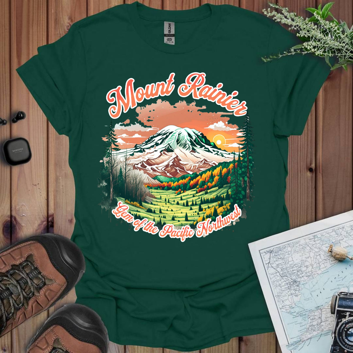 Mount Rainier National Park Unisex Fit Soft T-Shirt Gem of the Pacific Northwest