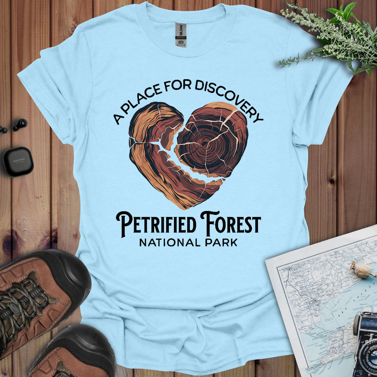 Petrified Forest National Park Unisex Fit Soft T-Shirt Heart Wood