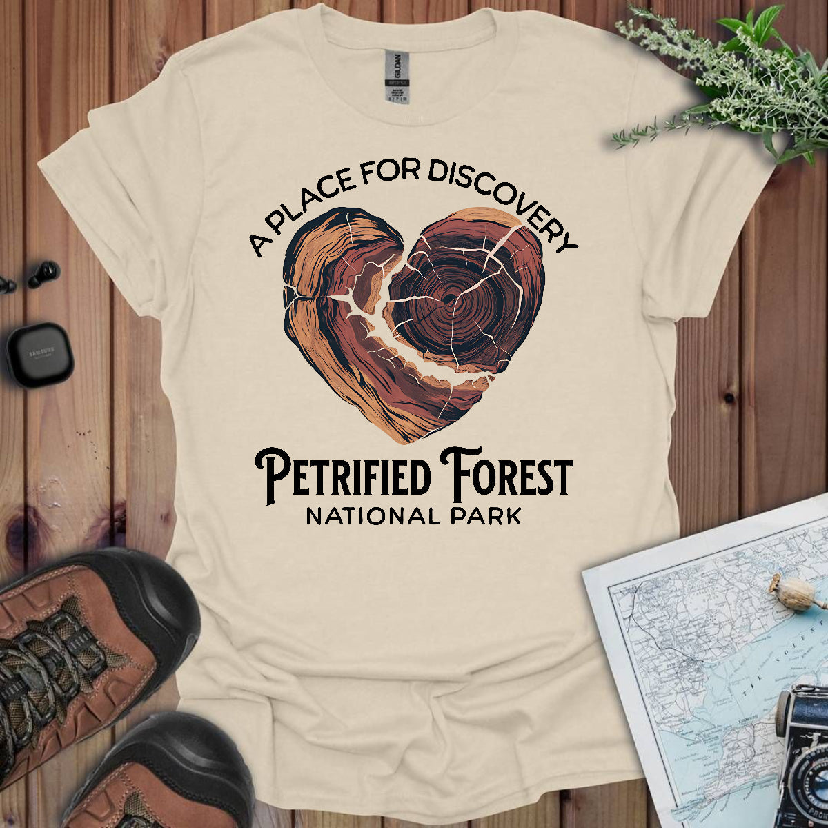 Petrified Forest National Park Unisex Fit Soft T-Shirt Heart Wood