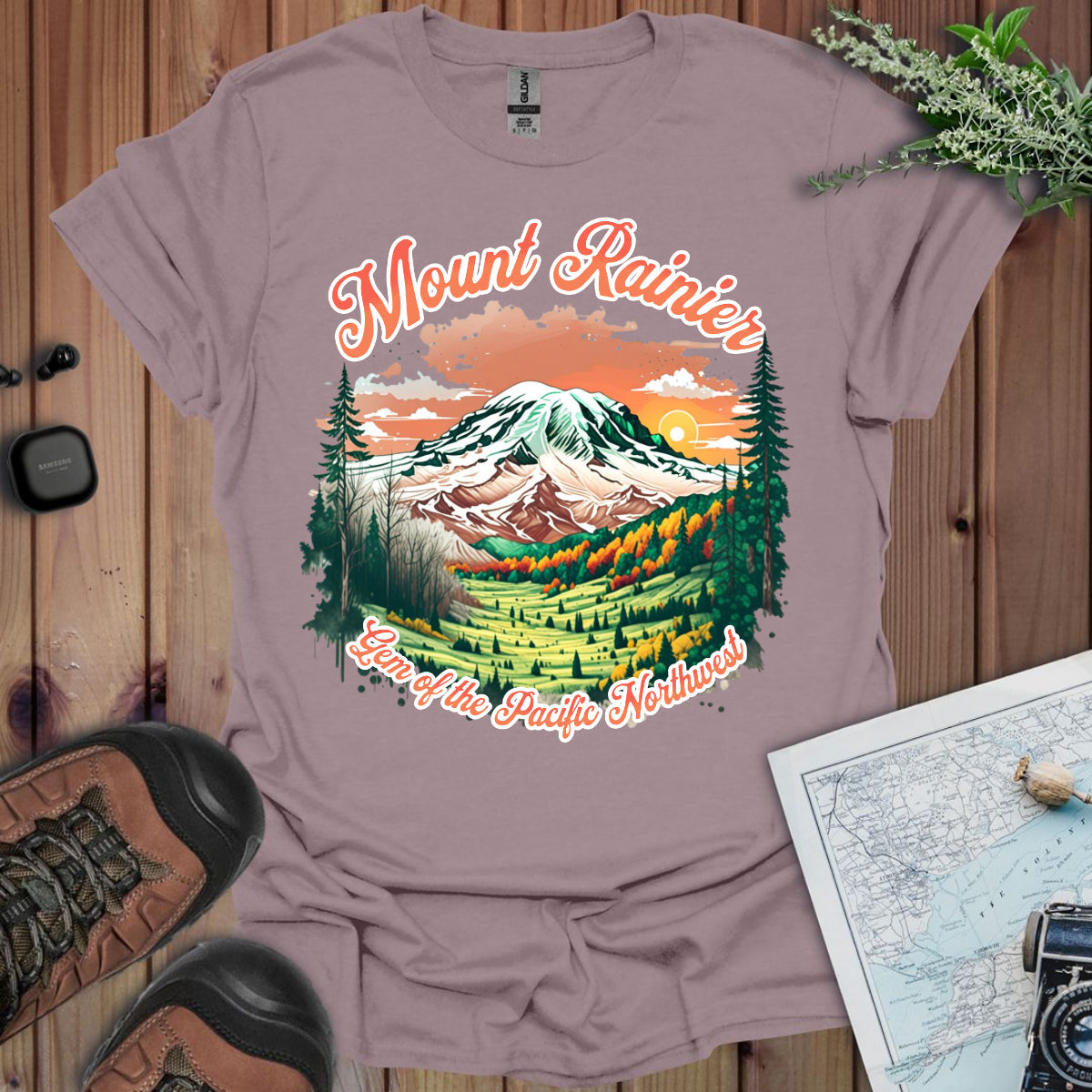 Mount Rainier National Park Unisex Fit Soft T-Shirt Gem of the Pacific Northwest