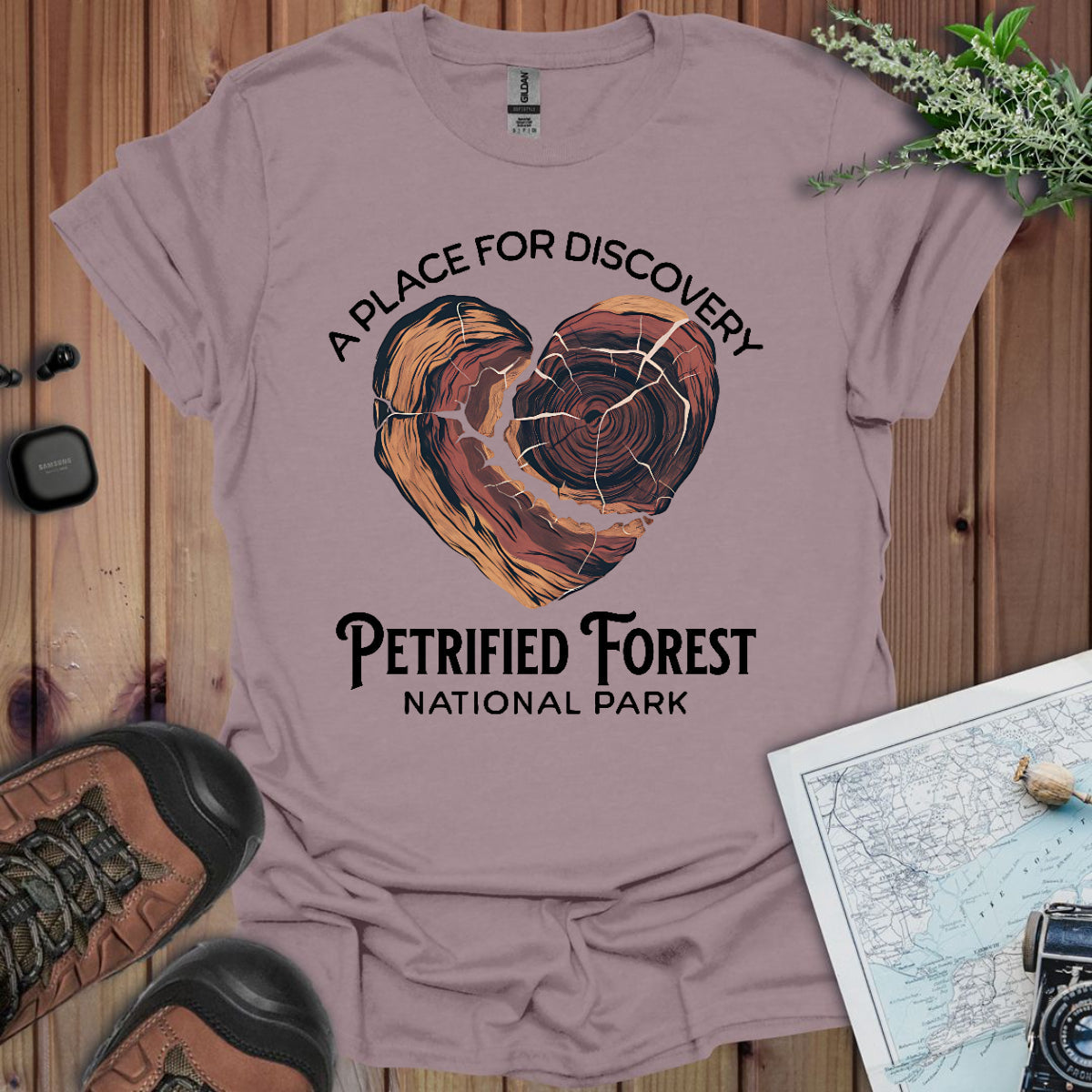 Petrified Forest National Park Unisex Fit Soft T-Shirt Heart Wood
