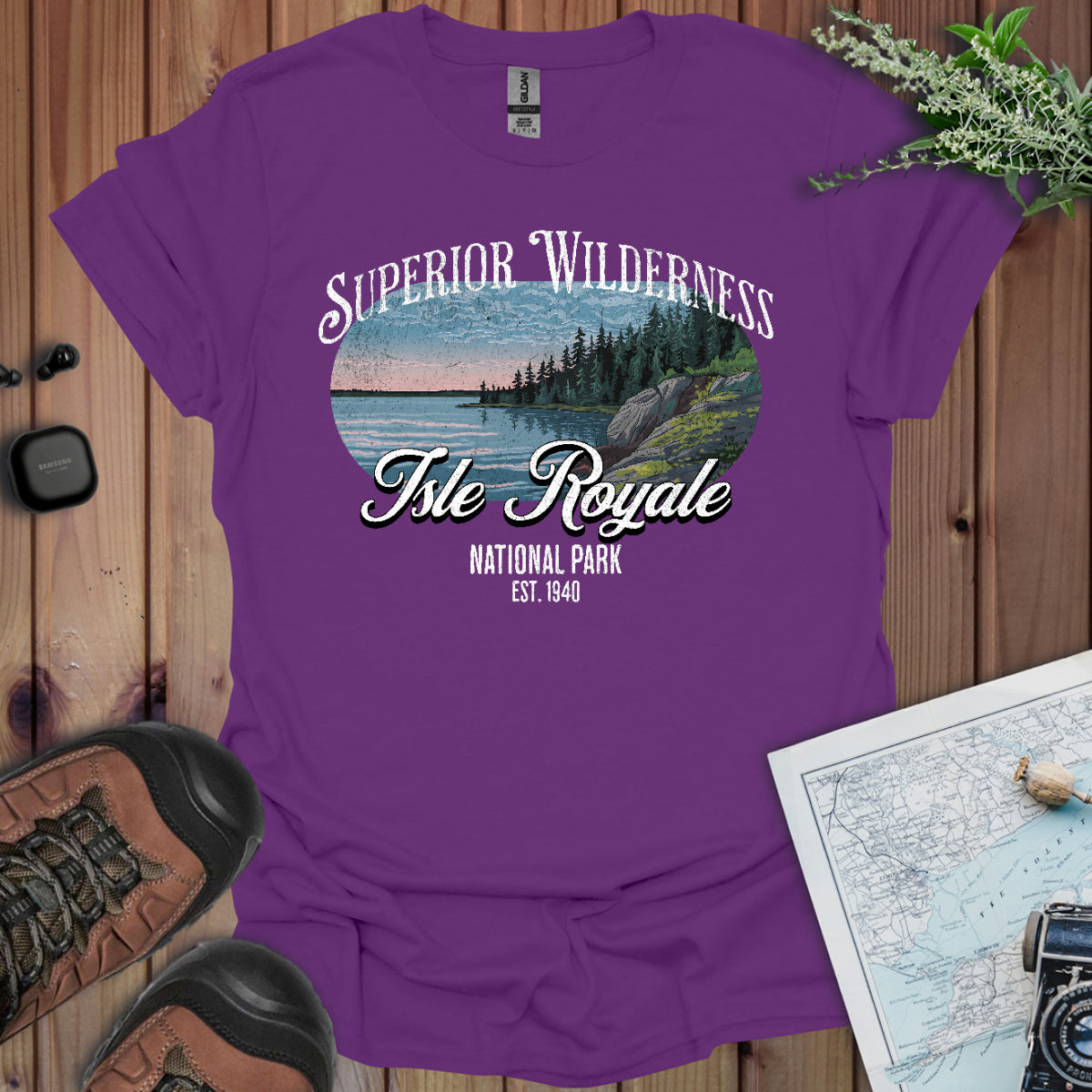 Isle Royale National Park Unisex Fit Soft T-Shirt Superior Wilderness