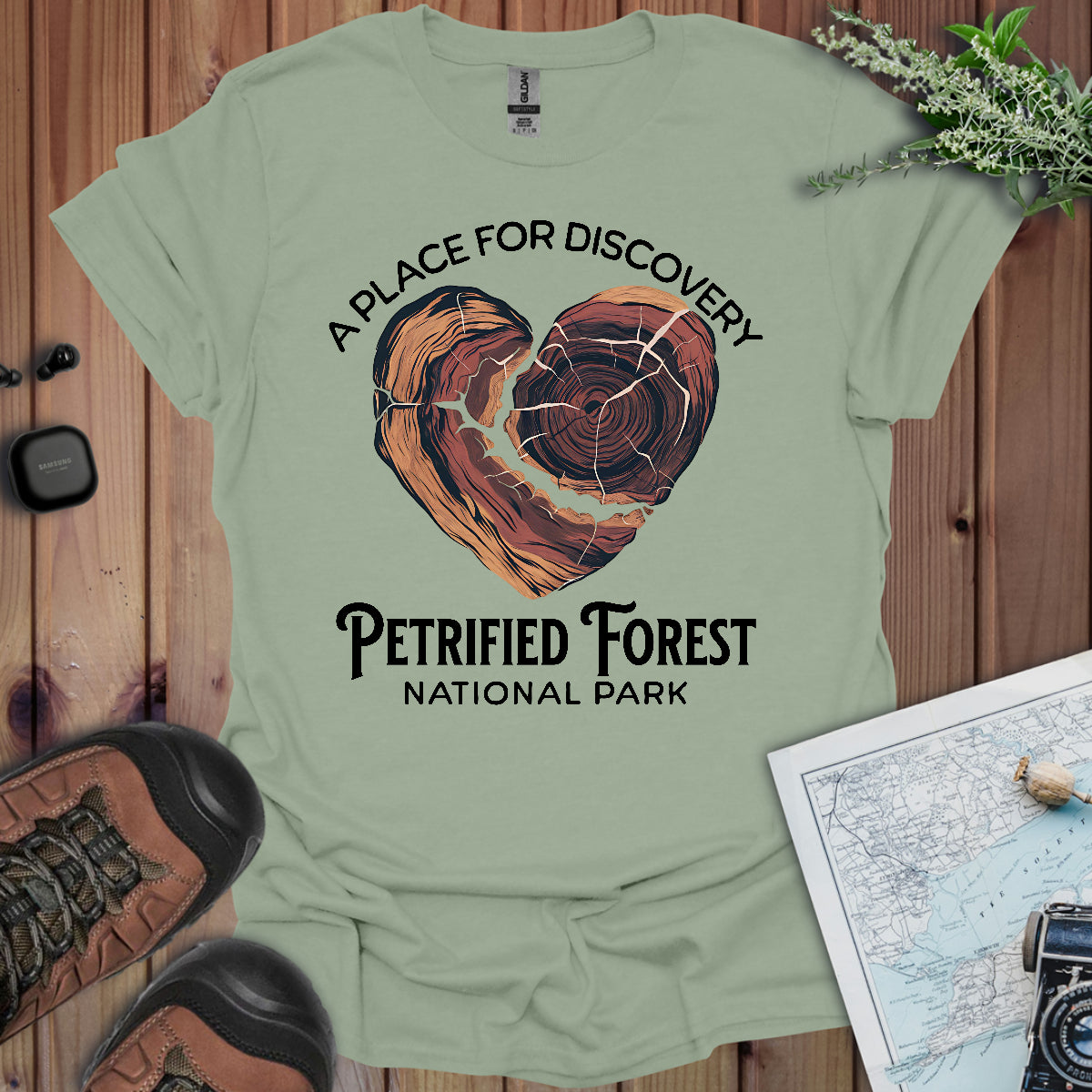 Petrified Forest National Park Unisex Fit Soft T-Shirt Heart Wood