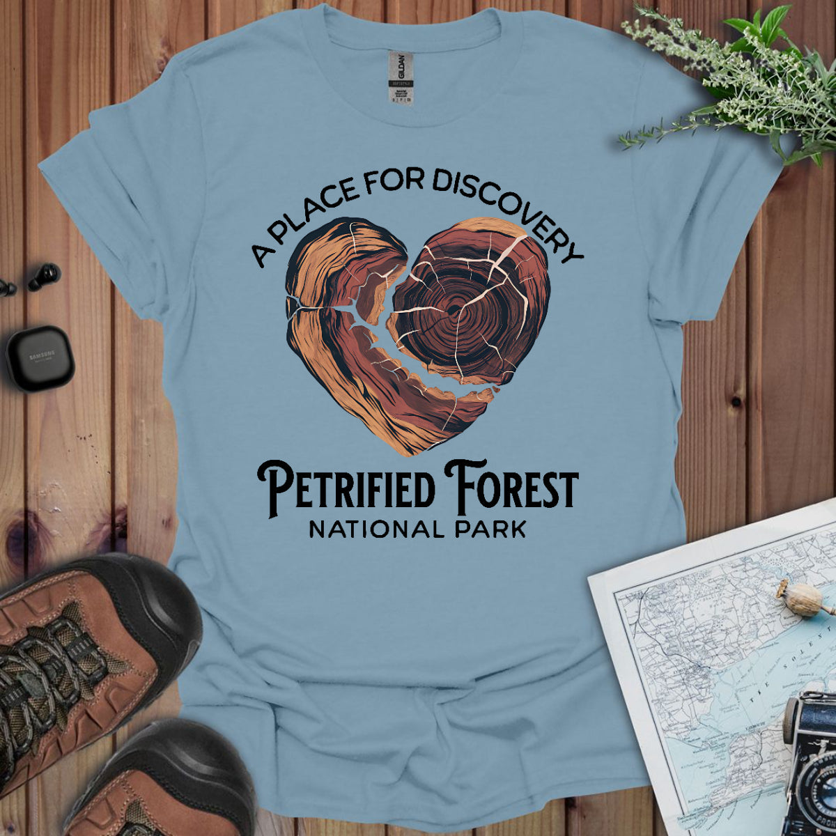 Petrified Forest National Park Unisex Fit Soft T-Shirt Heart Wood