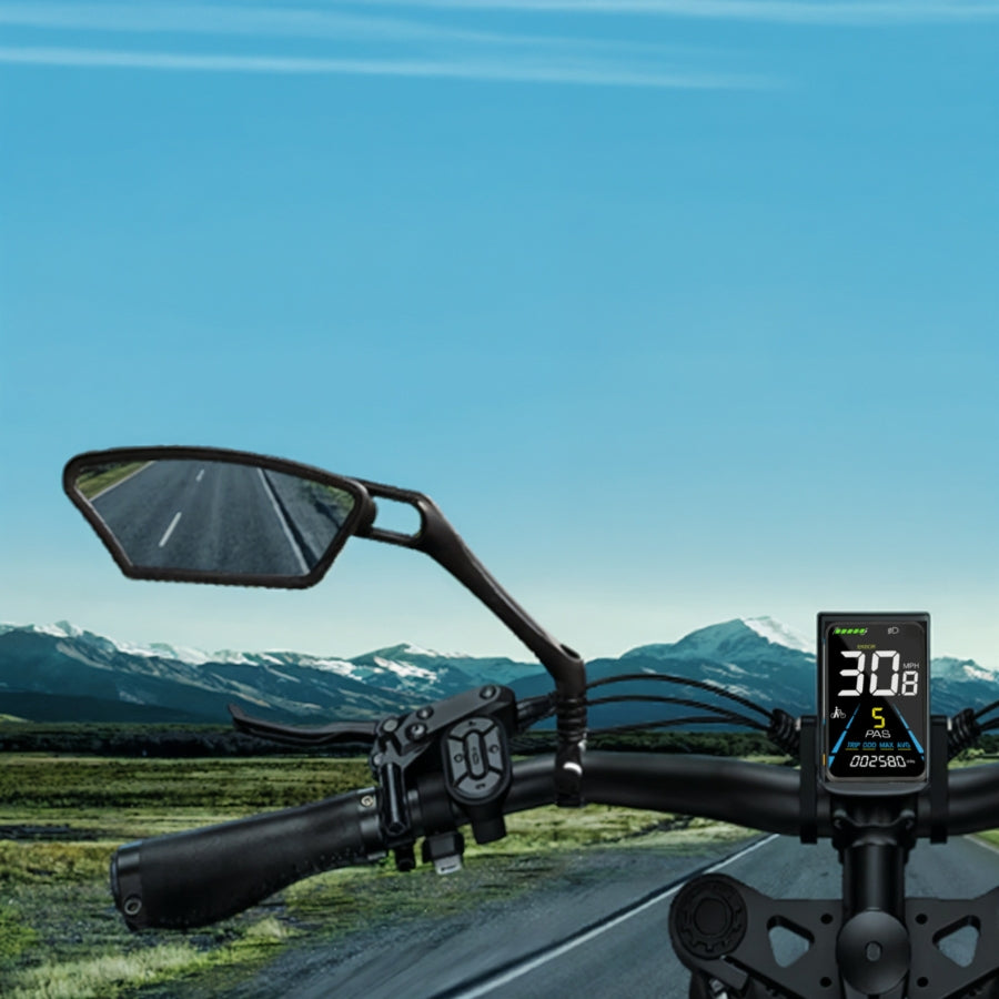 Rotating Handlebar Ebike Mirrors Pair (2)