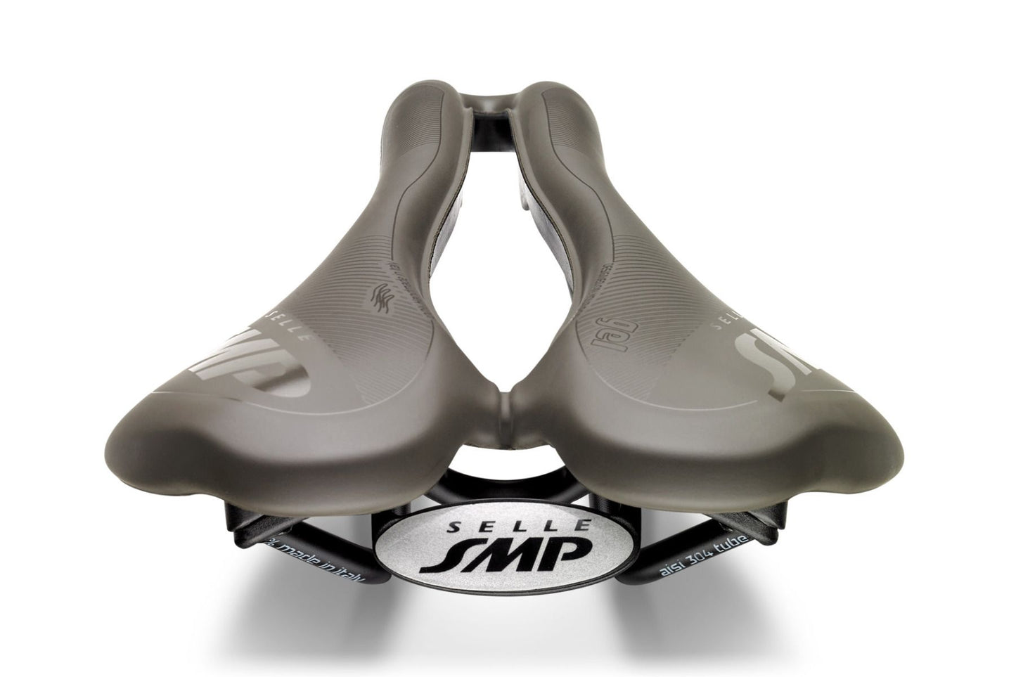 Selle SMP VT30C Gel Saddle with Carbon Rails (Grey-Brown) Gravel Edition