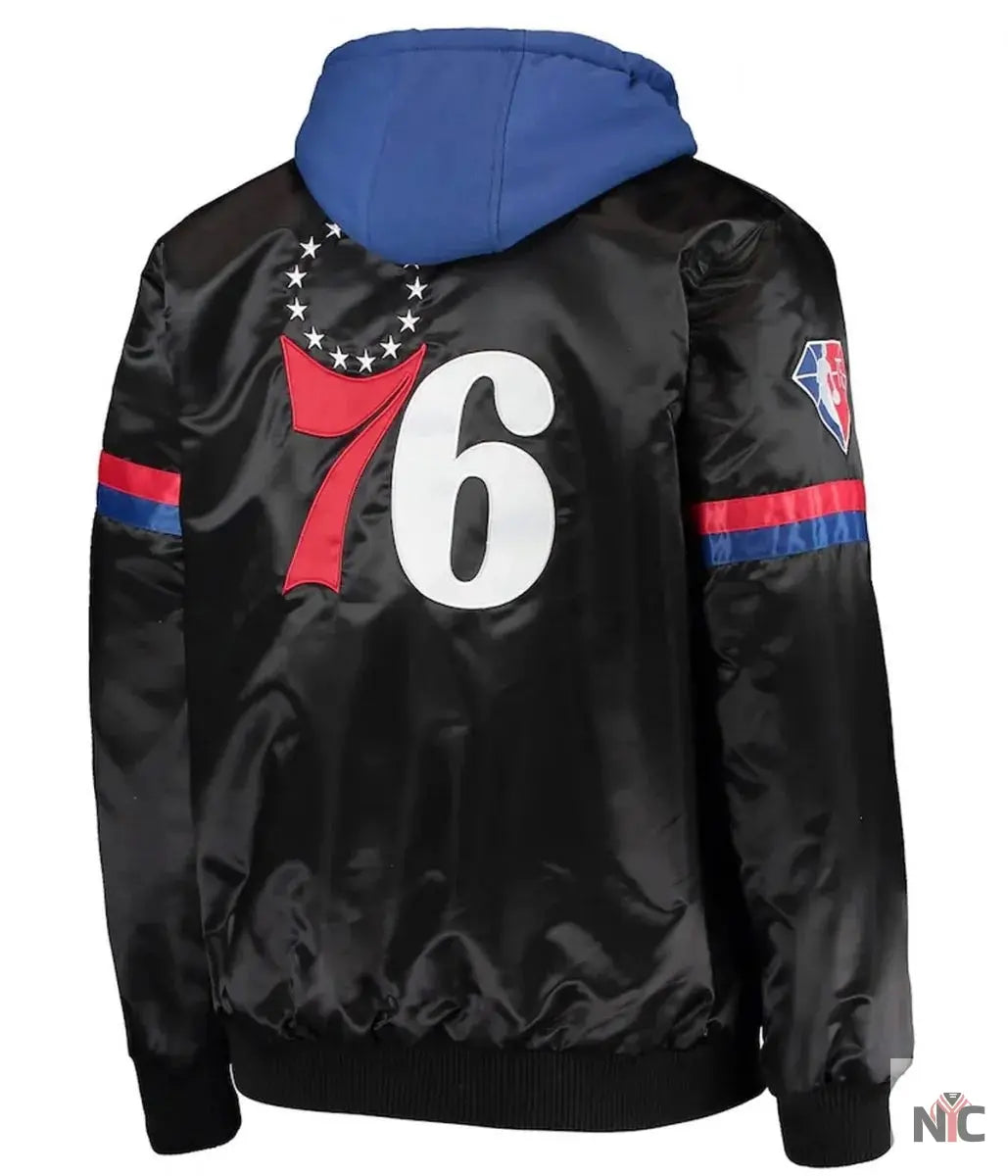 Varsity Philadelphia 76ers Full-Snap Hoodie Jacket