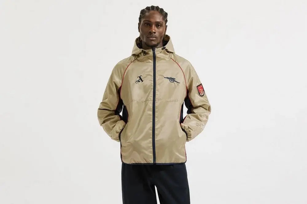 Veste coupe-vent rétro dorée d’Arsenal