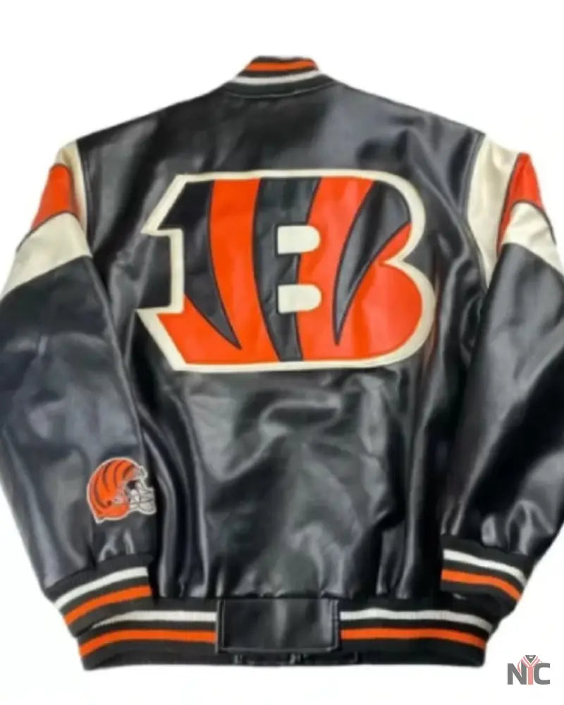 Vintage NFL Cincinnati Bengals Football Leather Jacket