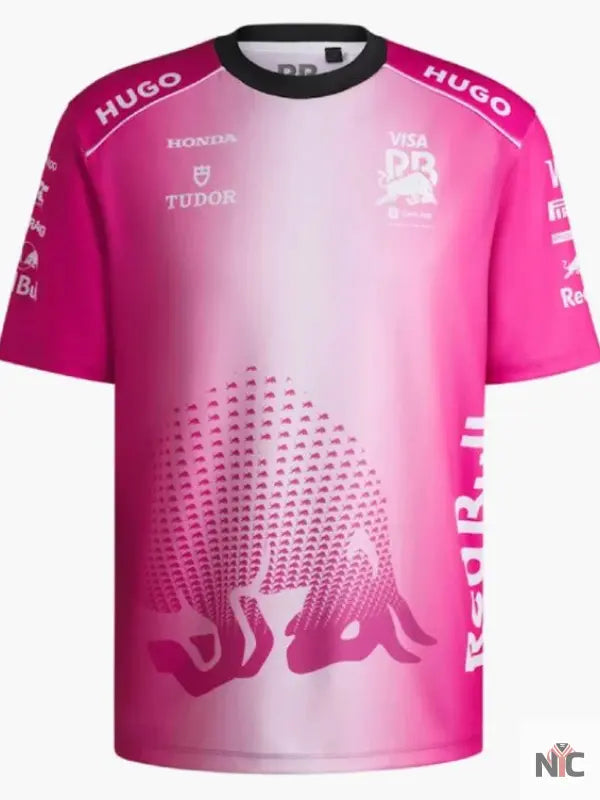 Visa Cash App RB 2025 Grand Prix Miami Pink T-Shirt