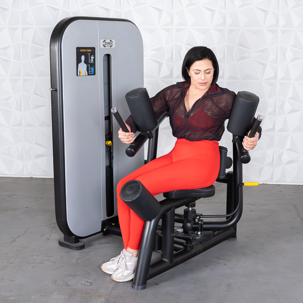 Vogue Selectorized Rotary Torso – Muscle D Fitness, Premium Oblique Trainer