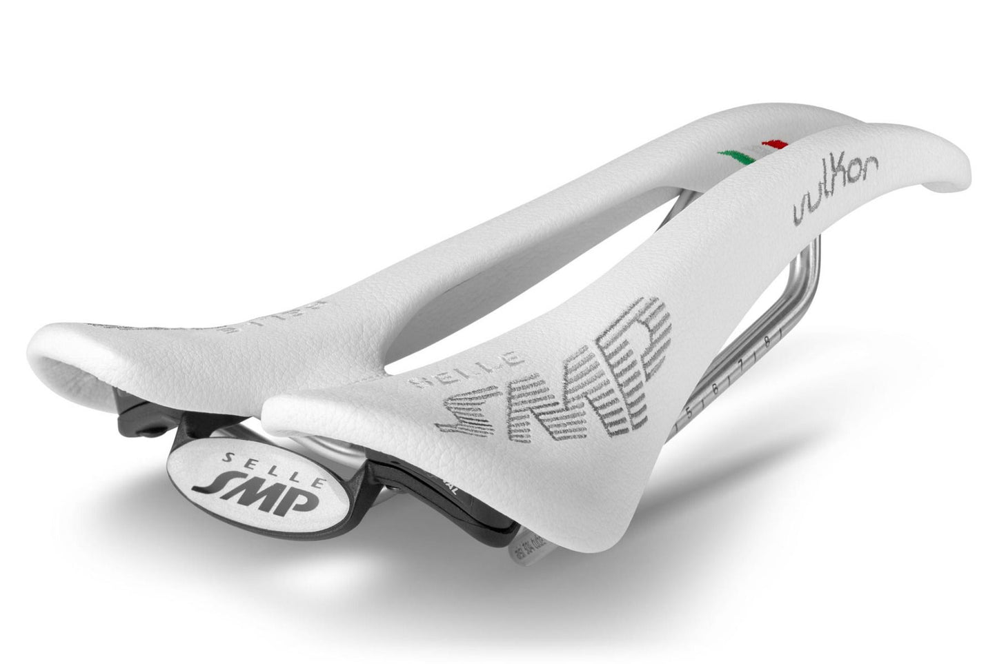 Selle SMP Vulkor Saddle with Carbon Rails (White)