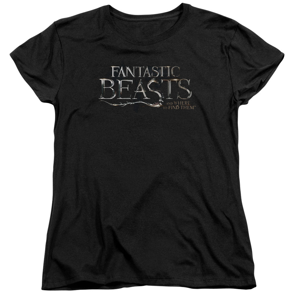 Fantastic Beasts Logo Womens T Shirt Black Officially Licensed