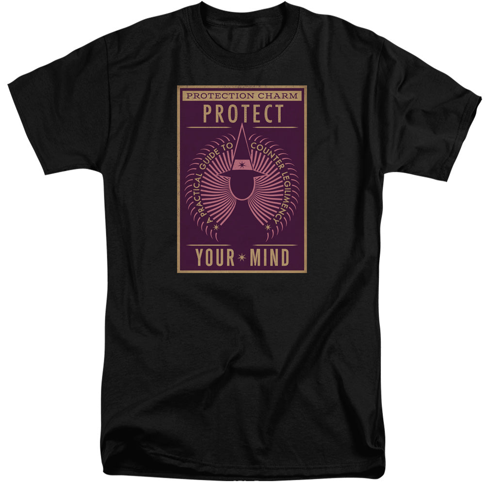 Fantastic Beasts Protect Your Mind Mens Tall T Shirt Black Officially Licensed