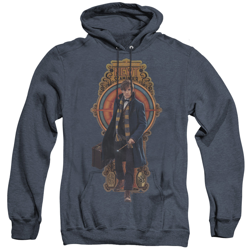 Fantastic Beasts Newt Scamander Heather Mens Hoodie Navy Officially Licensed
