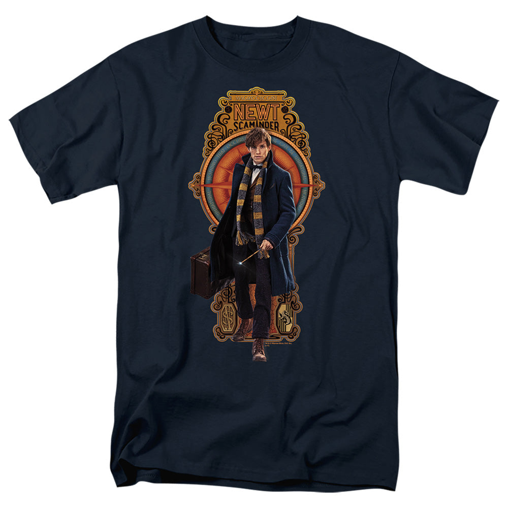 Fantastic Beasts Newt Scamander Mens T Shirt Navy Officially Licensed
