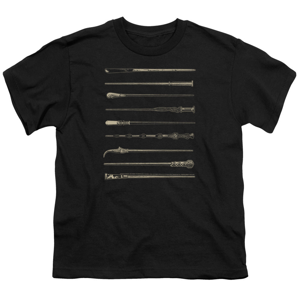 Fantastic Beasts 2 Wands Kids Youth T Shirt Black Officially Licensed