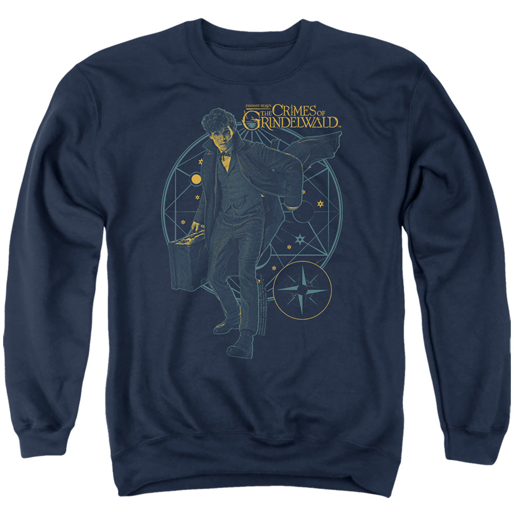 Fantastic Beasts 2 Suitcase Mens Crewneck Sweatshirt Navy