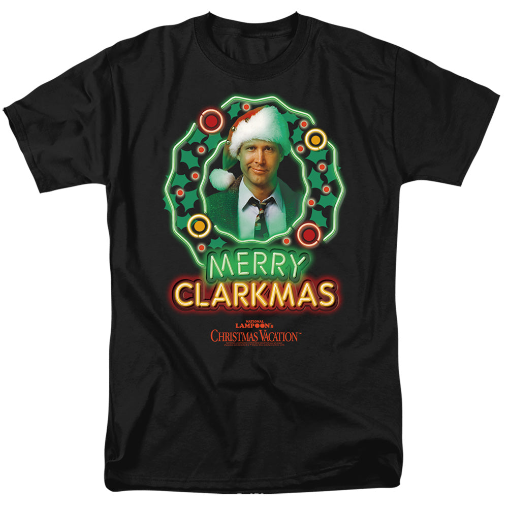 Christmas Vacation Neon Clark Mens T Shirt Cardinal Officially Licensed