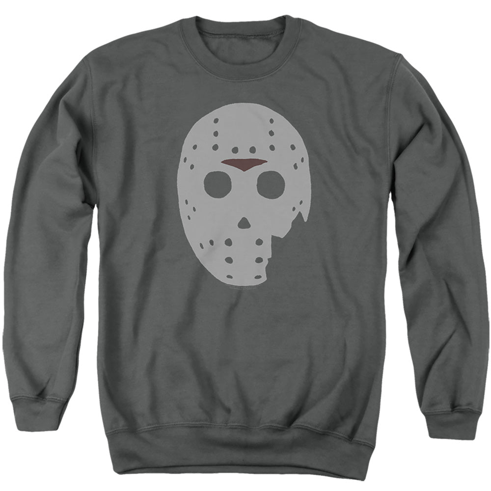 Friday The 13Th Jason'S Mask Mens Crewneck Sweatshirt Charcoal