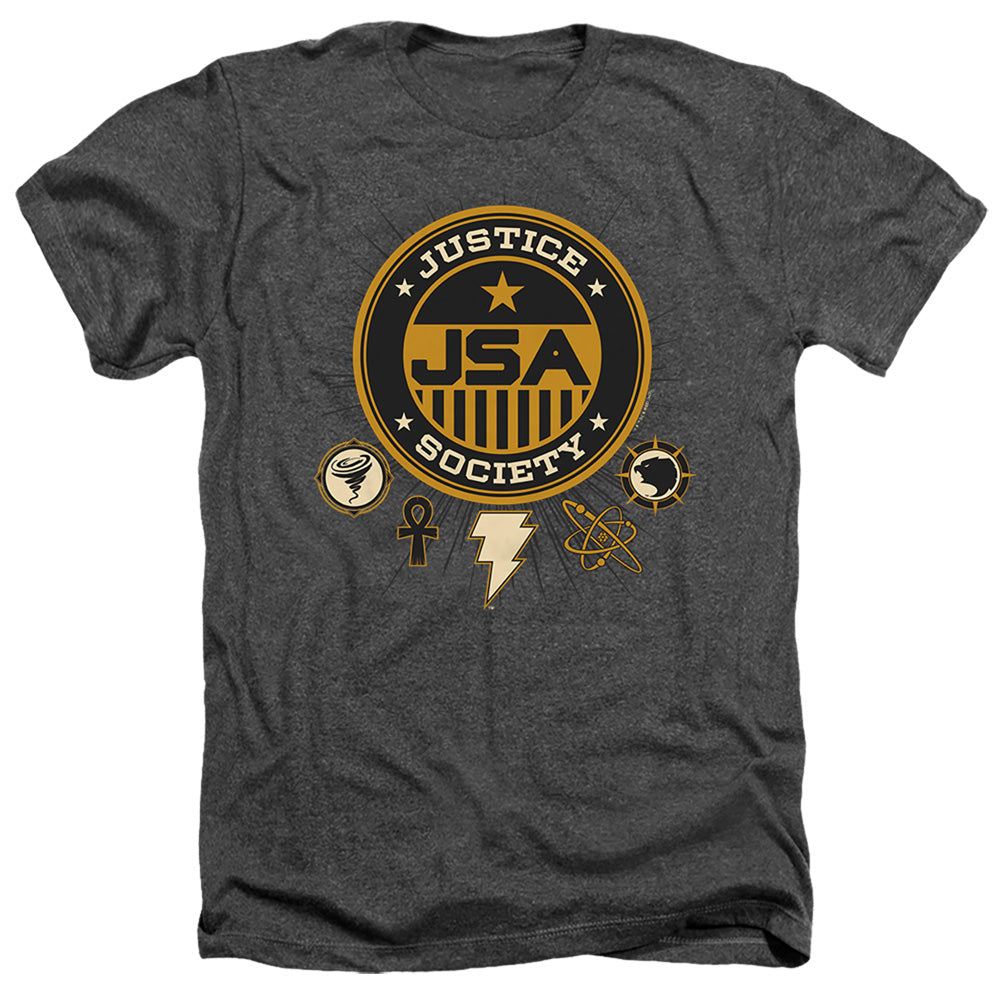Black Adam Black Adam Justice Society Heather Mens T Shirt Charcoal Officially Licensed