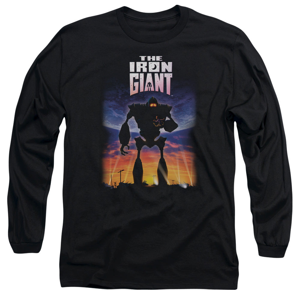 Iron Giant Poster Mens Long Sleeve Shirt Black Officially Licensed