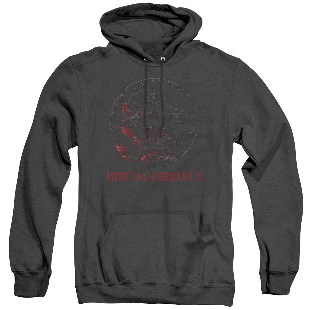 Mortal Kombat X Bloody Seal Mens Heather Hoodie Black Officially Licensed