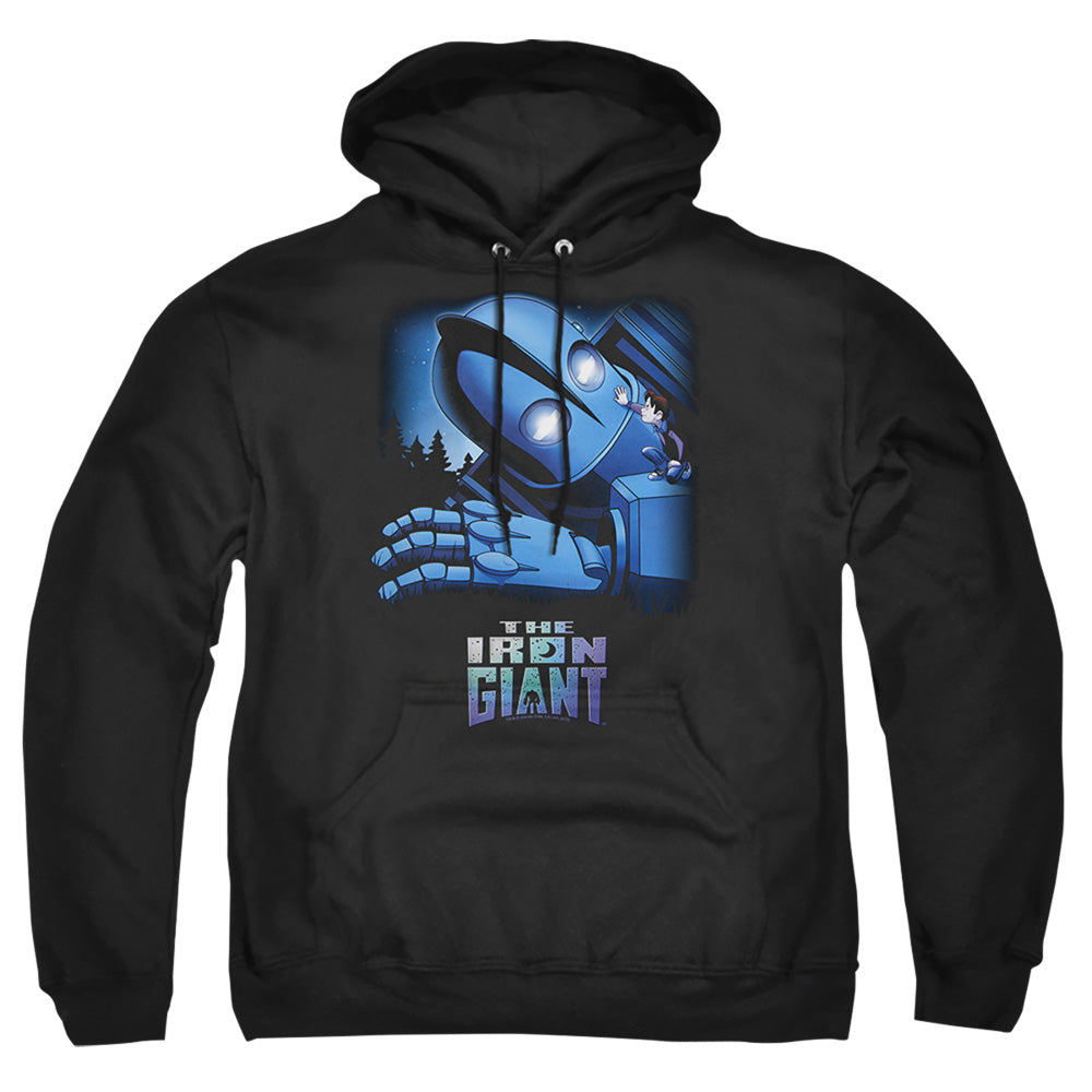 Iron Giant Giant And Hogarth Mens Hoodie Black Officially Licensed