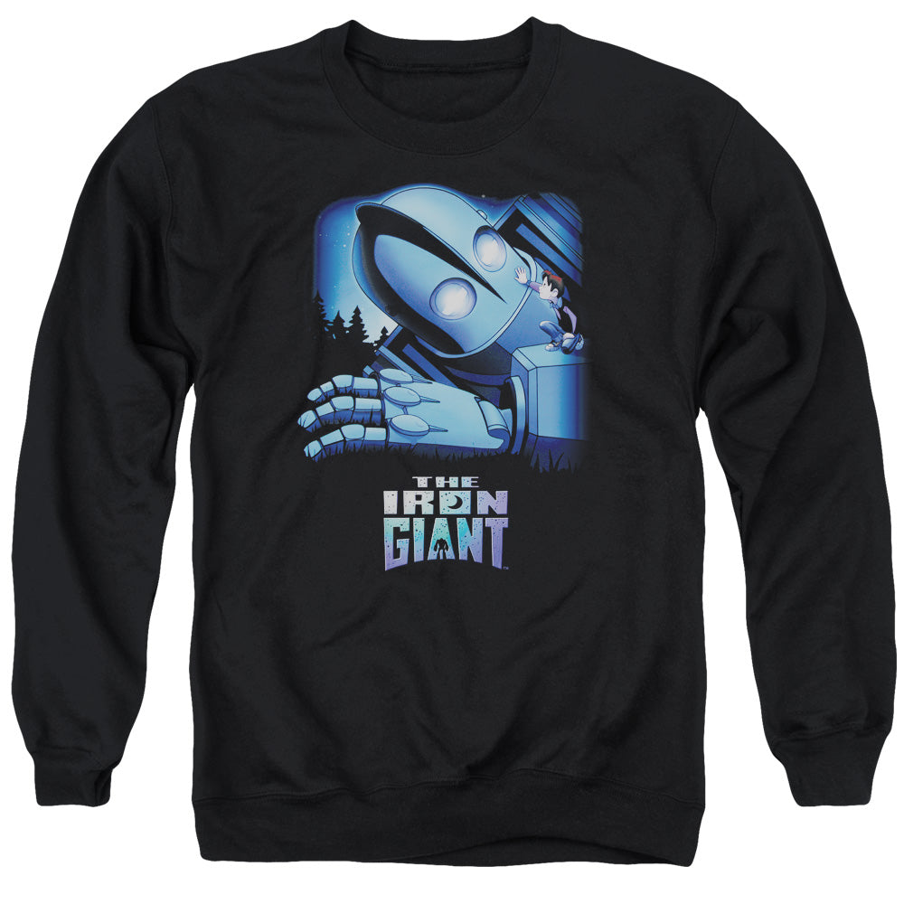 Iron Giant Giant And Hogarth Mens Crewneck Sweatshirt Black Officially Licensed
