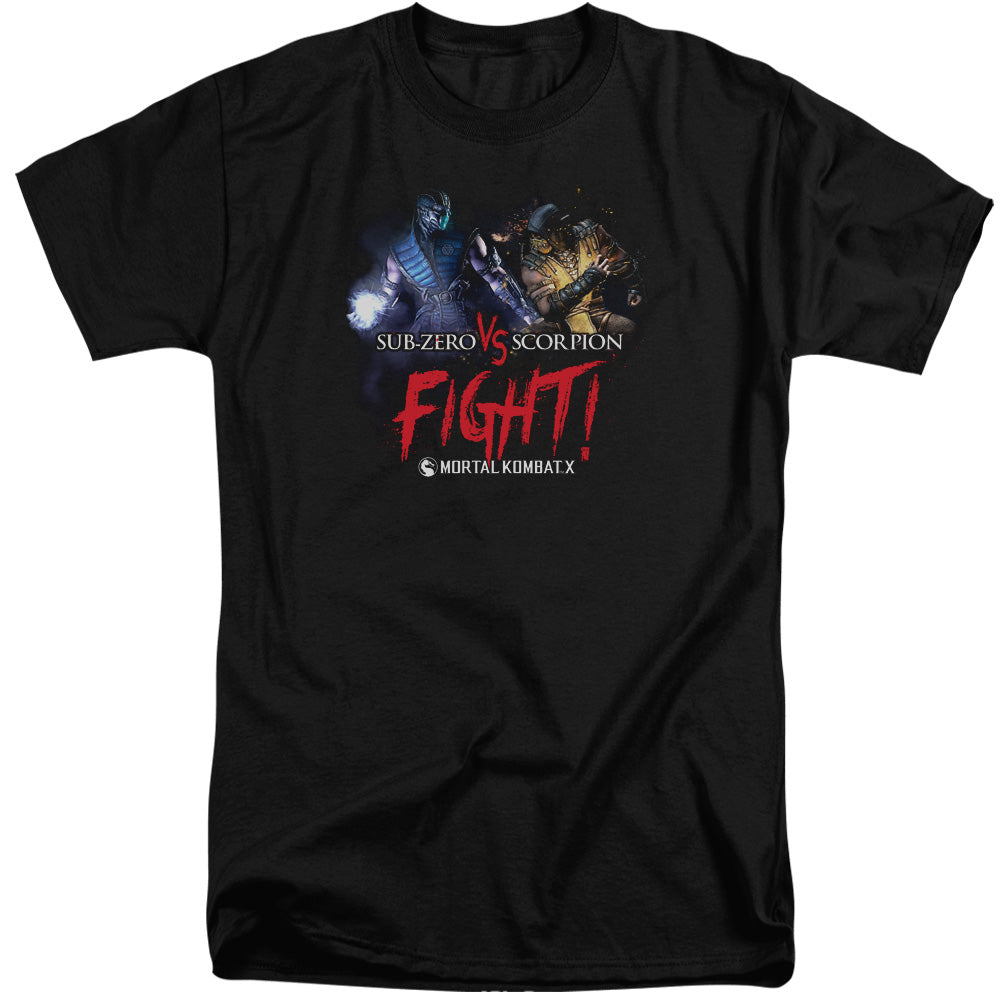 Mortal Kombat X Fight Mens Tall T Shirt Black Officially Licensed