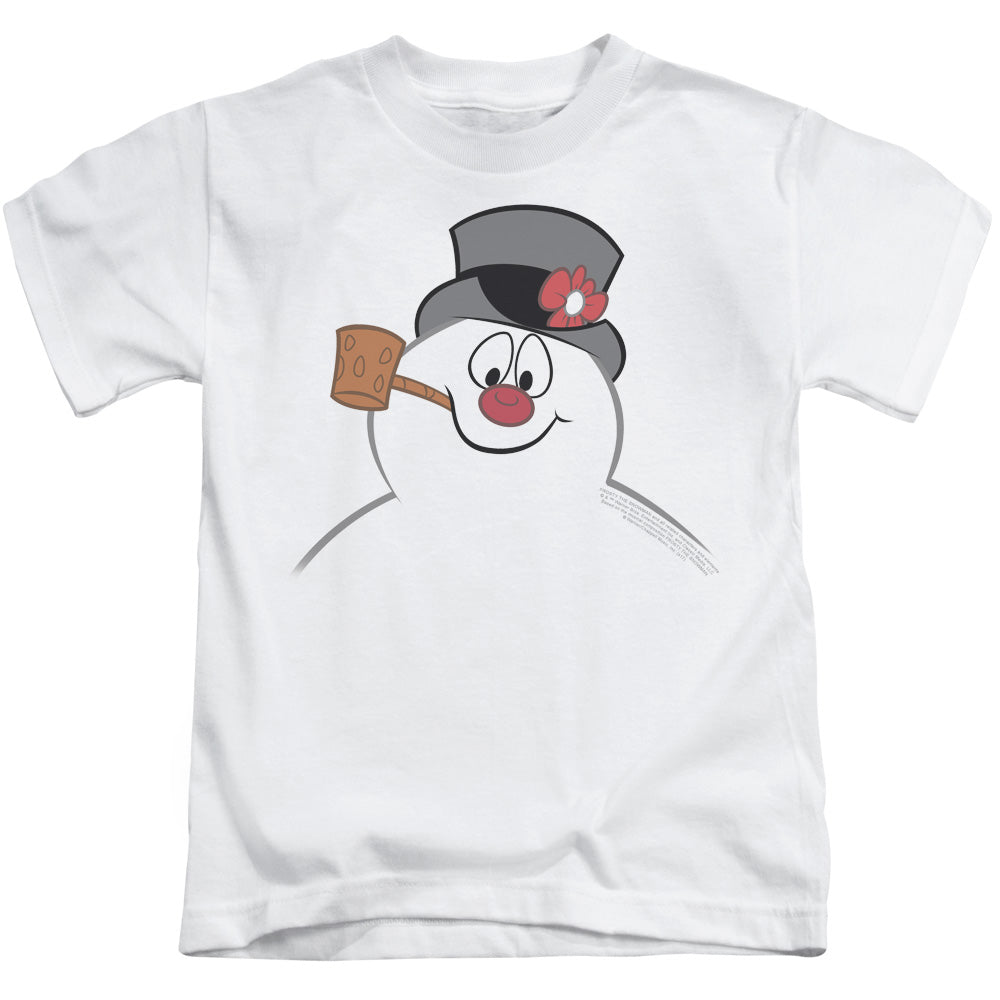Frosty The Snowman Frosty Face Juvenile Kids Youth T Shirt White Officially Licensed