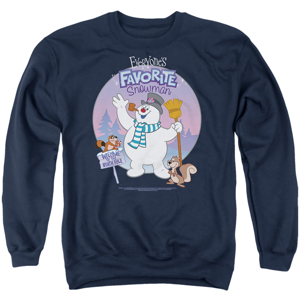 Frosty The Snowman Christmas Favorite Mens Crewneck Sweatshirt Navy