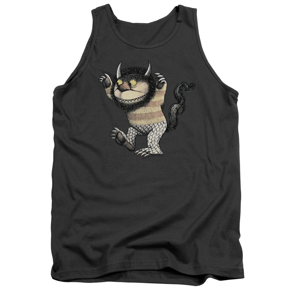 Where The Wild Things Are Carol Mens Tank Top Shirt Charcoal Officially Licensed