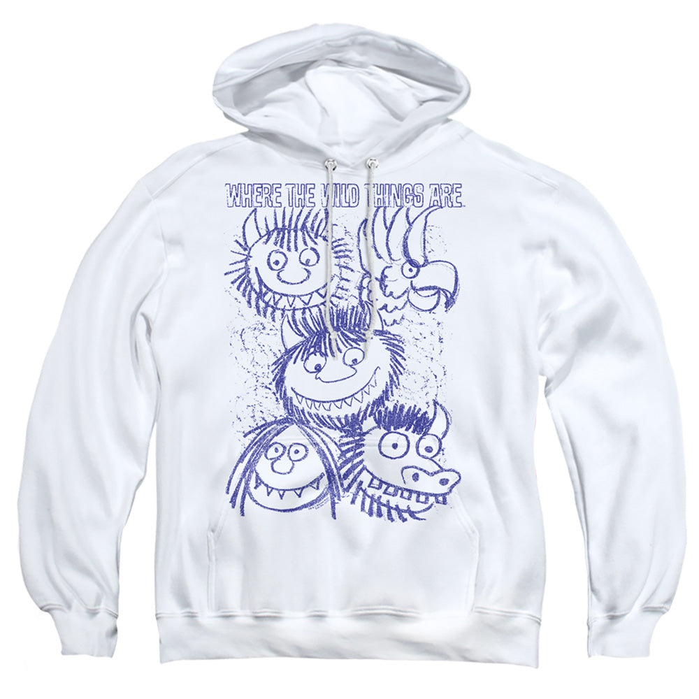Where The Wild Things Are Wild Sketch Mens Hoodie White Officially Licensed