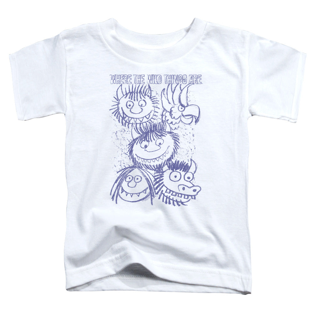 Where The Wild Things Are Wild Sketch Toddler Kids Youth T Shirt White Officially Licensed