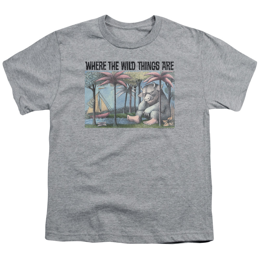 Where The Wild Things Are Cover Art Kids Youth T Shirt Athletic Heather Officially Licensed