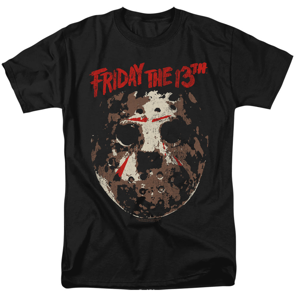 Friday The 13Th Rough Mask Mens T Shirt Black Officially Licensed