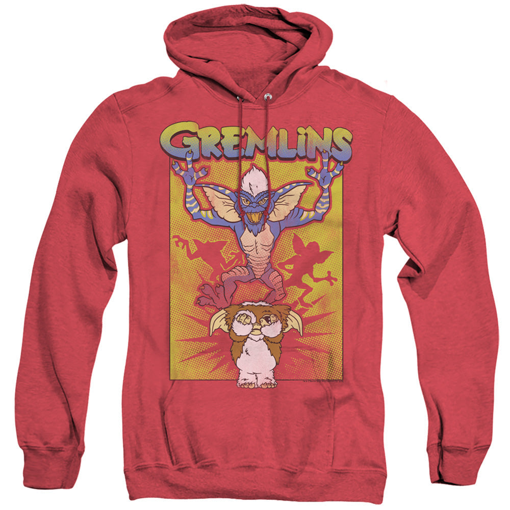 Gremlins Be Afraid Mens Heather Hoodie Red Officially Licensed