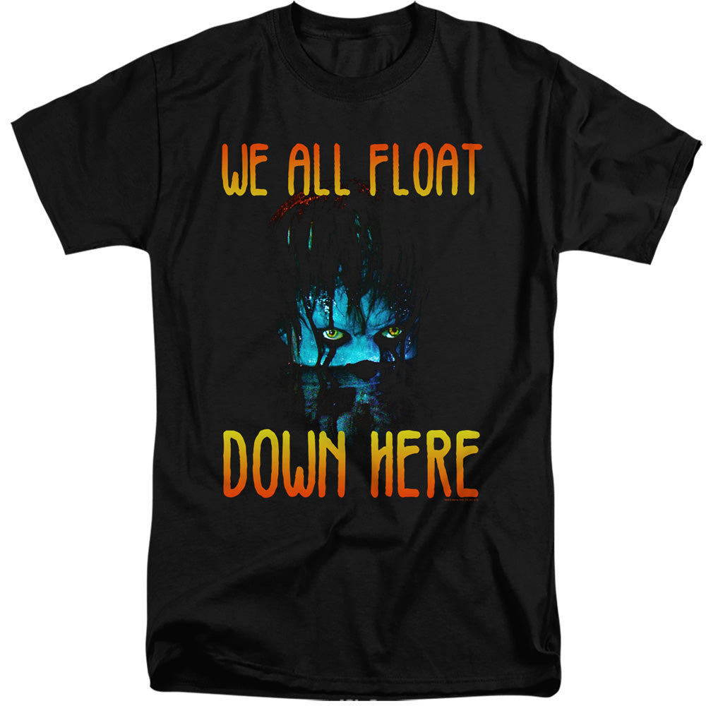 IT We All Float Down Here Mens Tall T Shirt Black Officially Licensed