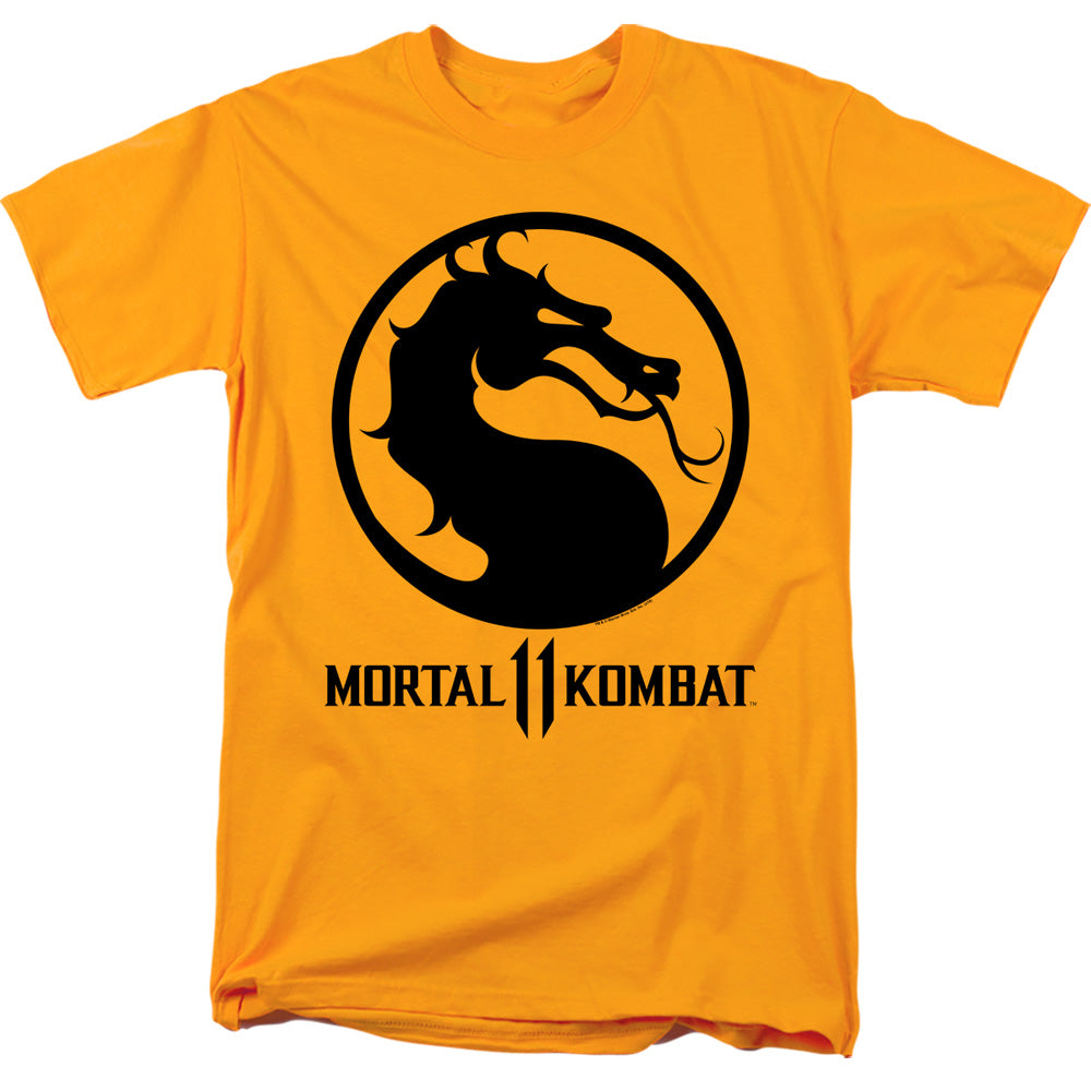 Mortal Kombat 11 Dragon Logo Mens T Shirt Gold Officially Licensed