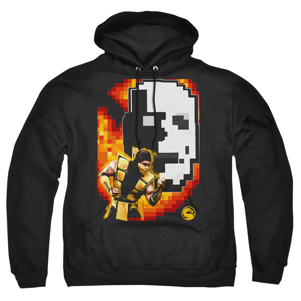 Mortal Kombat Klassic Scorpion Mens Hoodie Black Officially Licensed